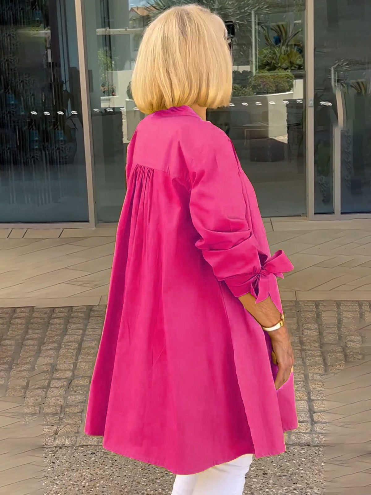 CÉLINA™ – Elegant lång skjortjacka