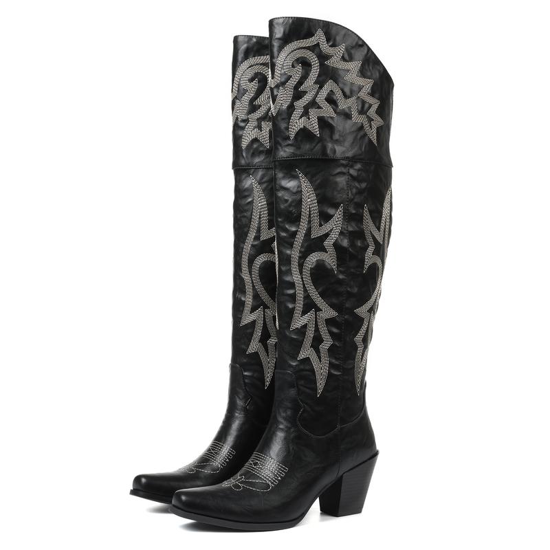 CHEYENNE™ – Klassiska Över-knä-cowboystövlar