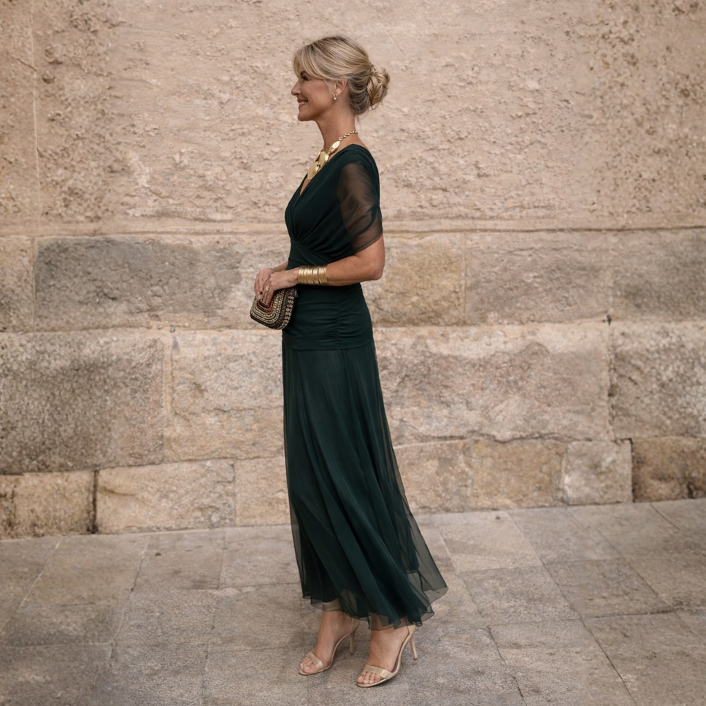 ROSSANA – Elegant Axelfri Maxiklänning