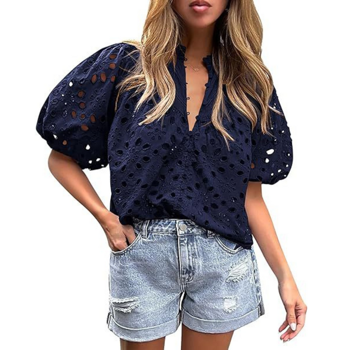 MAYUMI™ – Elegant Snygg Puffärmad Långärmad Topp