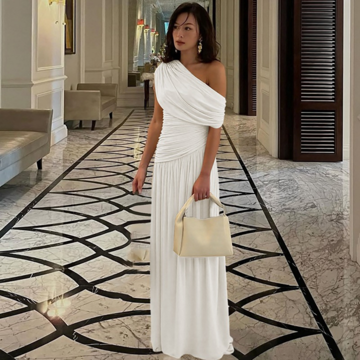 TALIA™ - Elegant En-Axlad Kvällsmaxiklänning