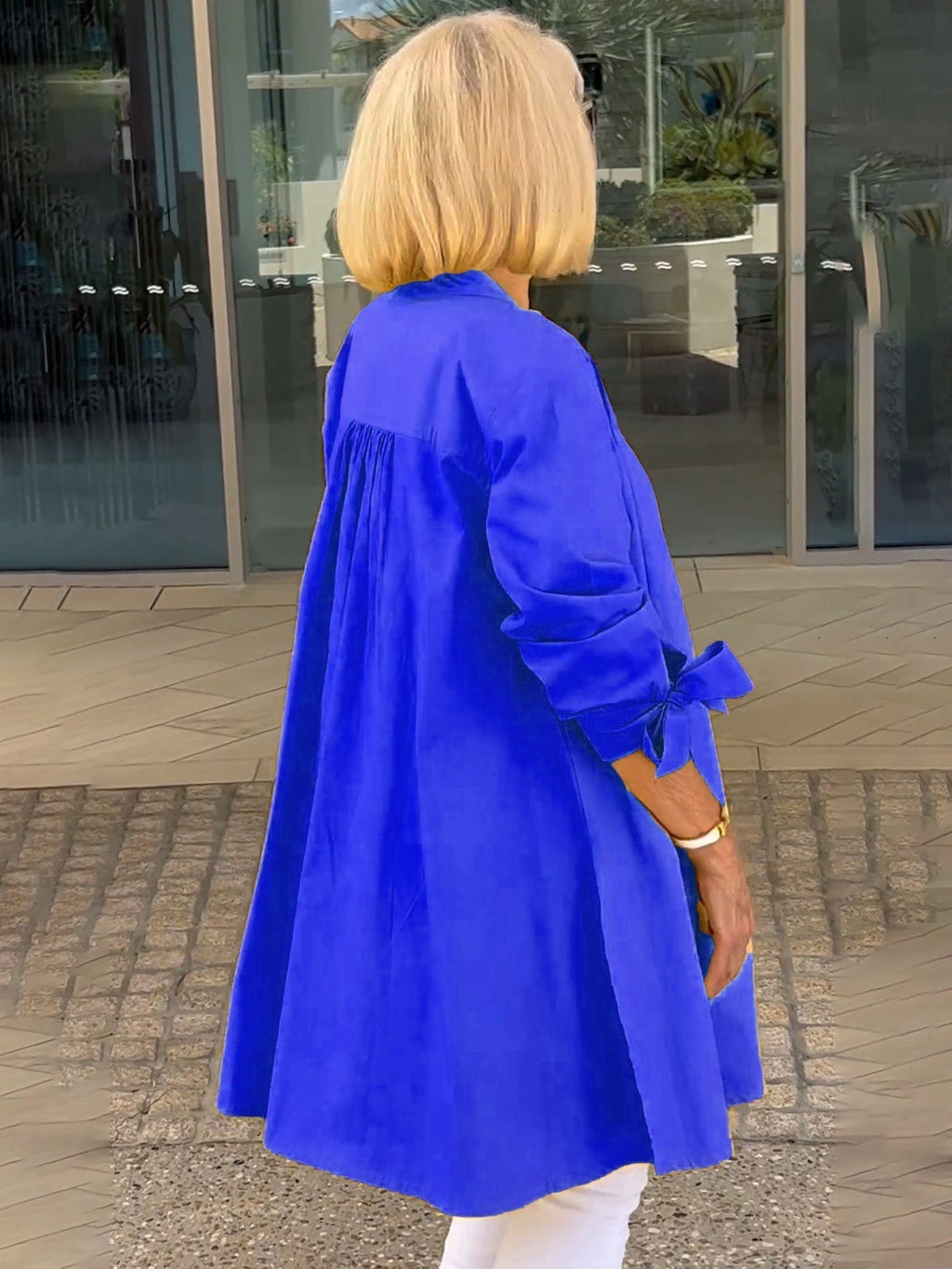 CÉLINA™ – Elegant lång skjortjacka