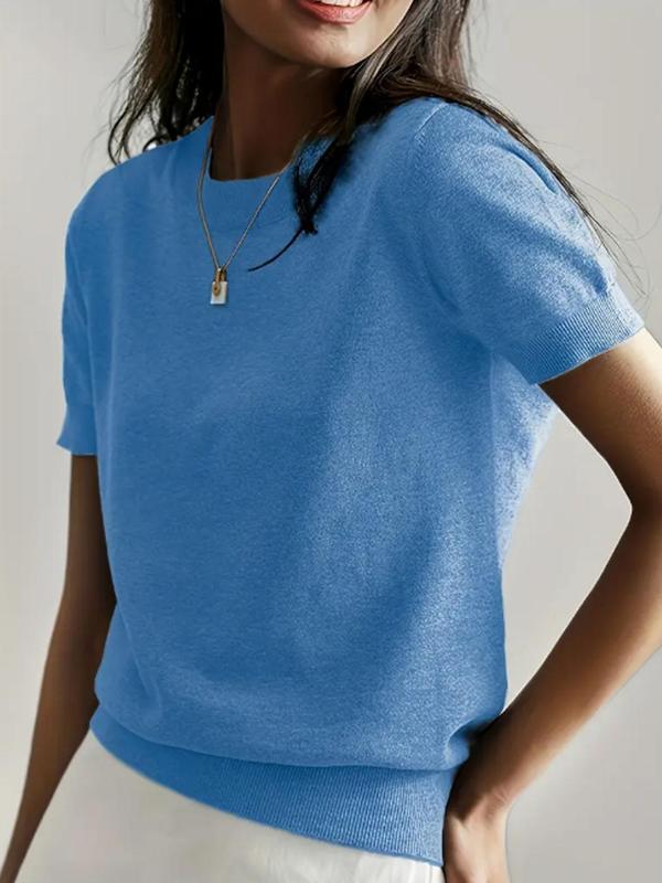 CIELA™ – Lätt Kortärmad Pullover med Rundringning