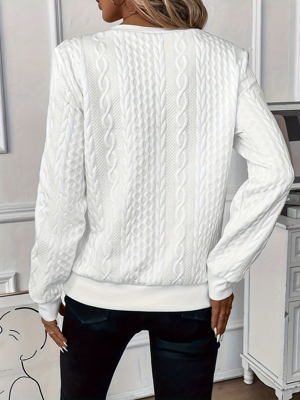 EMMA™ |  Elegant Kvartsblixtlås-tröja