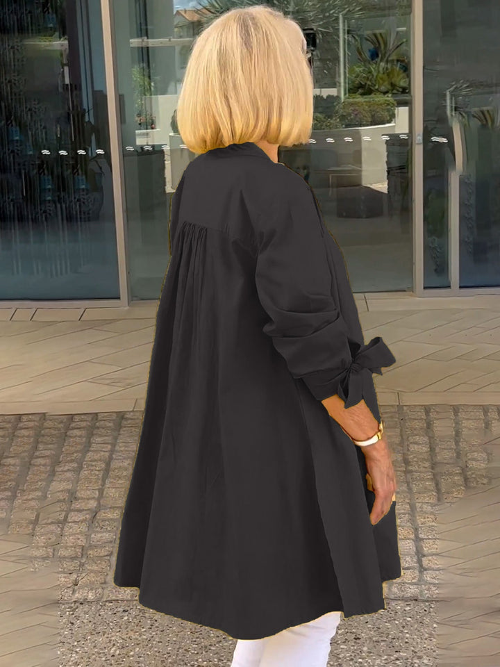 CÉLINA™ – Elegant lång skjortjacka