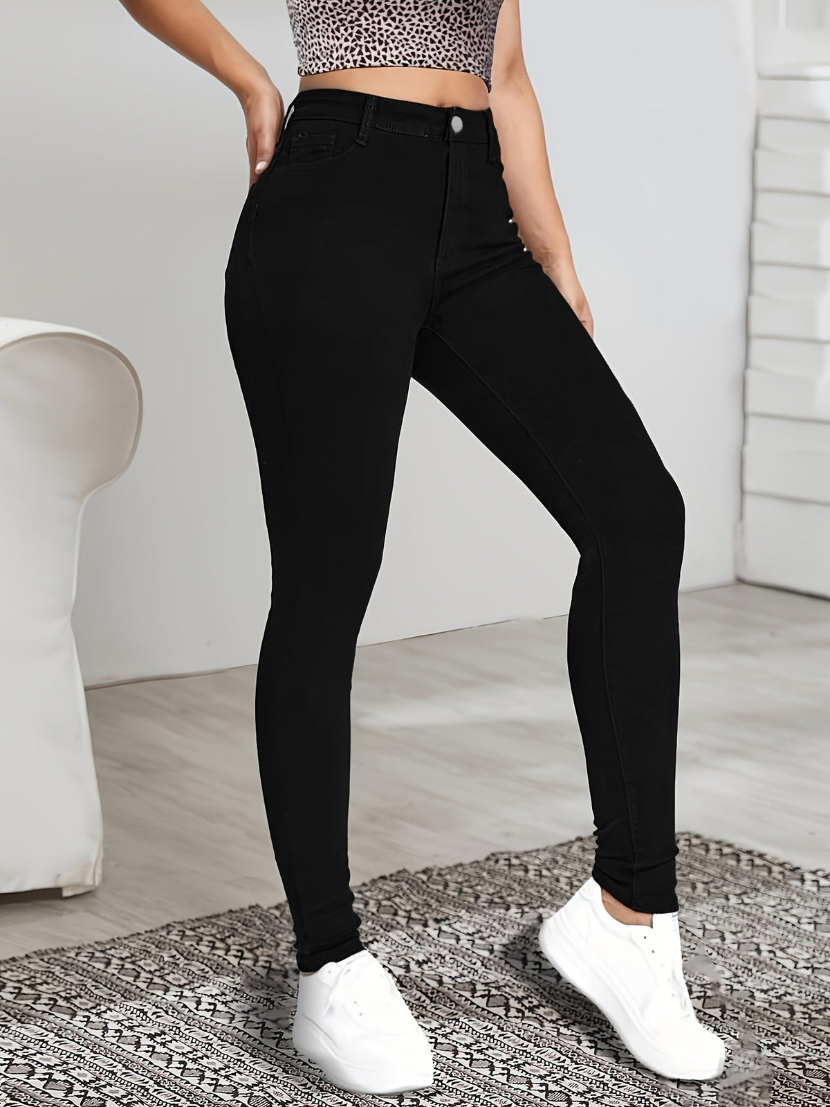 LISETTE™ - Sleeka Högmidjade Skinny Jeans