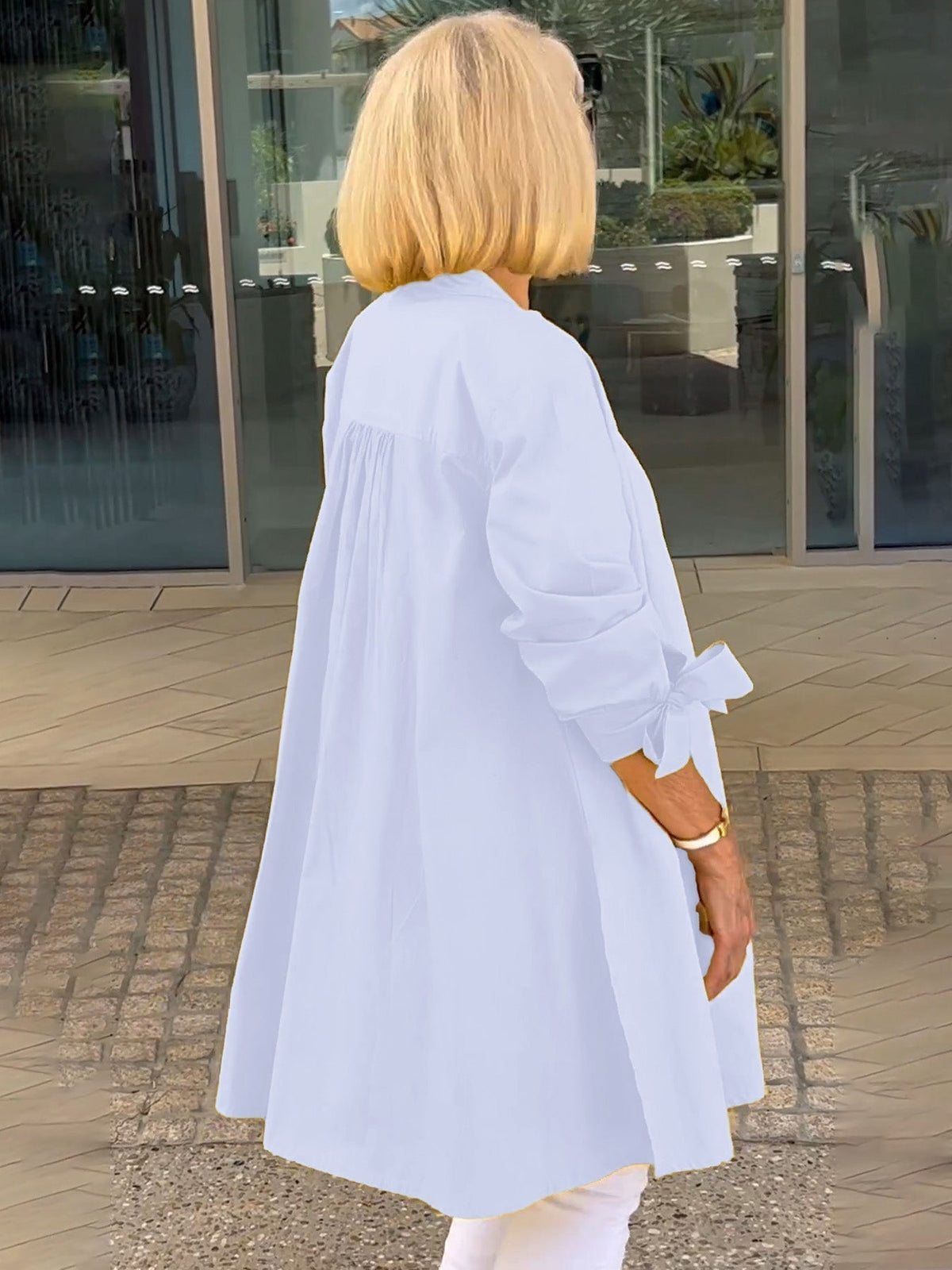 CÉLINA™ – Elegant lång skjortjacka