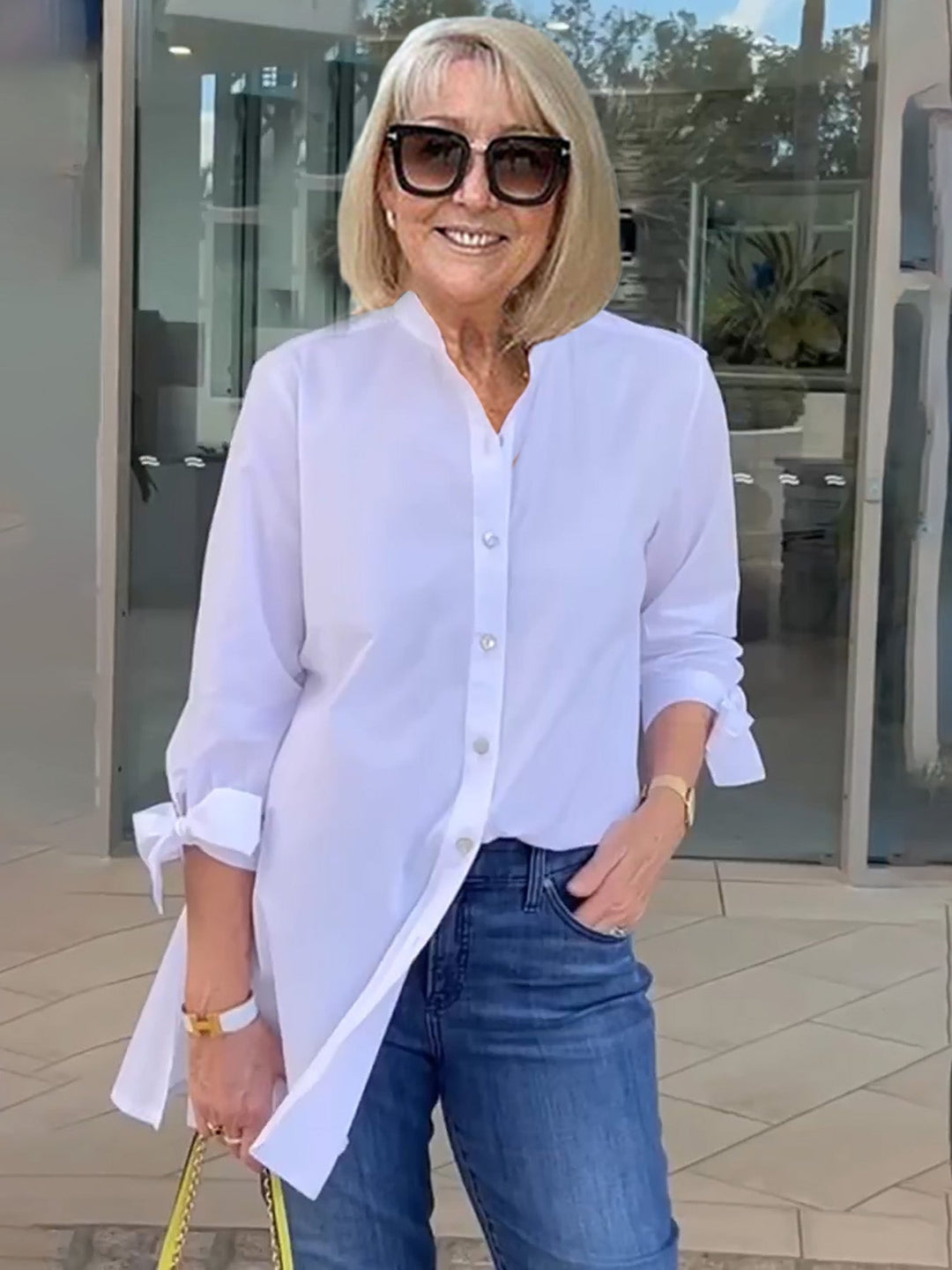 CÉLINA™ – Elegant lång skjortjacka