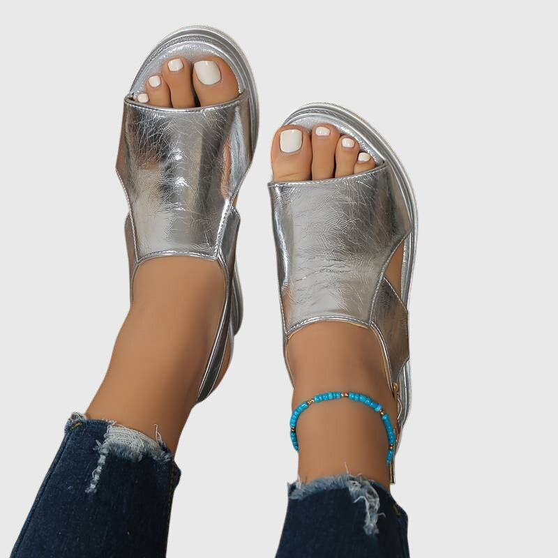 Veronica | Ortopediska Sandaler (Silver)