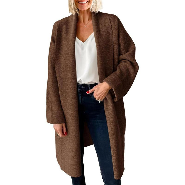 OLIVIENE™ - Bekväm Grov Öppen Översized Lång Kofta