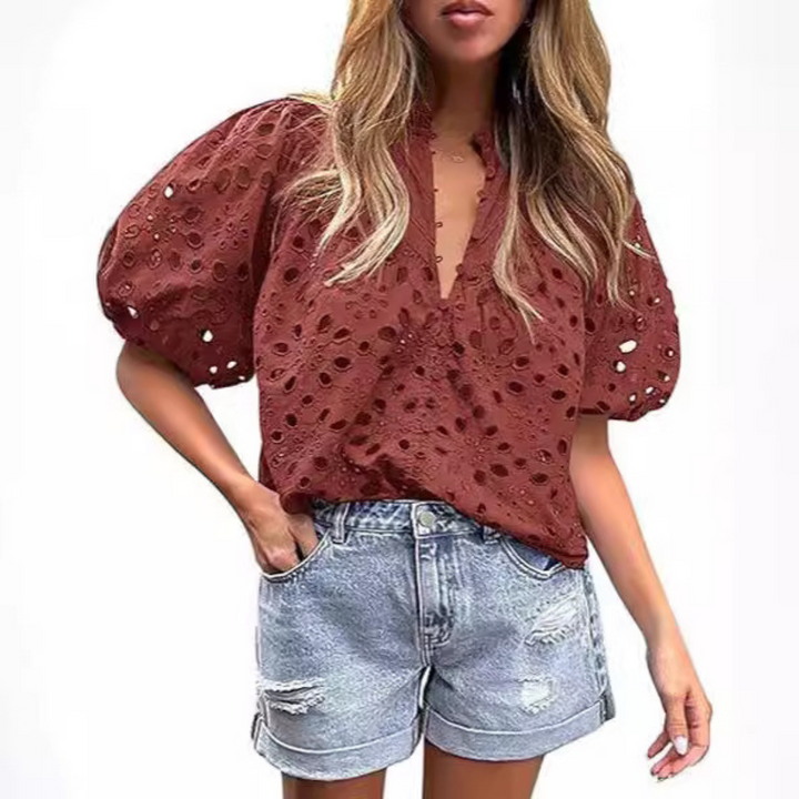 MAYUMI™ – Elegant Snygg Puffärmad Långärmad Topp
