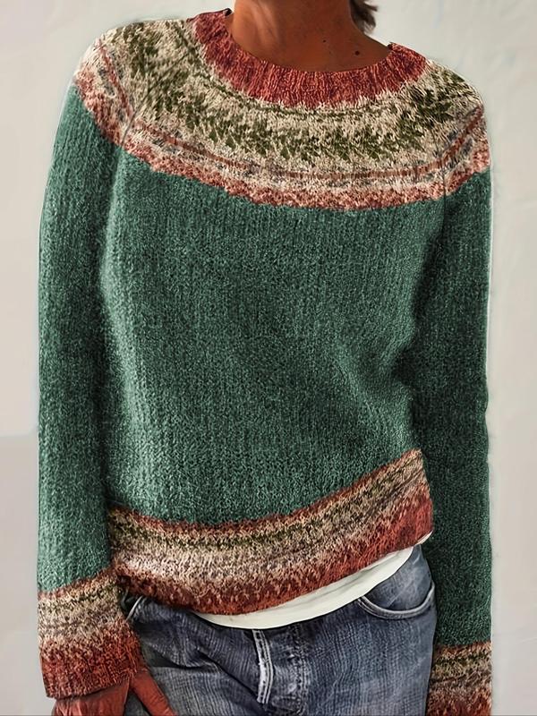 SKYLAR™ - Chic Etnisk Stickad Tröja