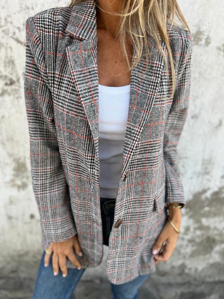 LUCINDA™ – Klassisk rutig blazer
