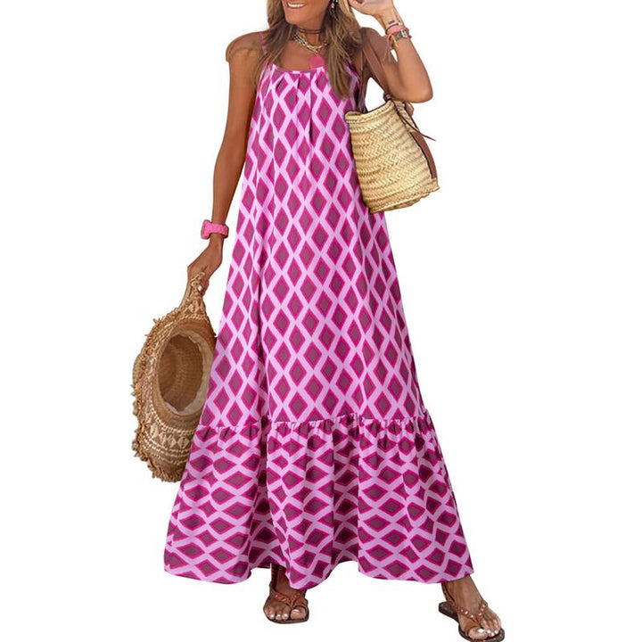 ZARIAMI™ – Elegant Avslappnad Högmidjad Sommarmaxiklänning