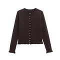 KIANA™ - Cozy Button-Up Cardigan with Lettuce Trim for Cold Weather