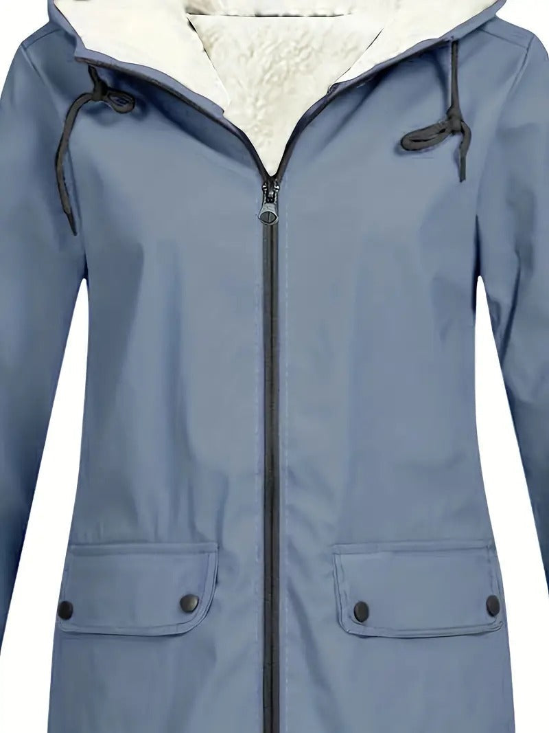 AMELIA™ | Skön fleecehoodie med dragkedja