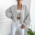 EDEN™ - Avslappnad Cropped Lanternmärmad Kofta