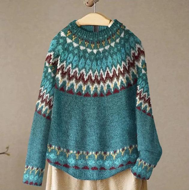 FINLEY™ | Boho Vagstickad Tröja