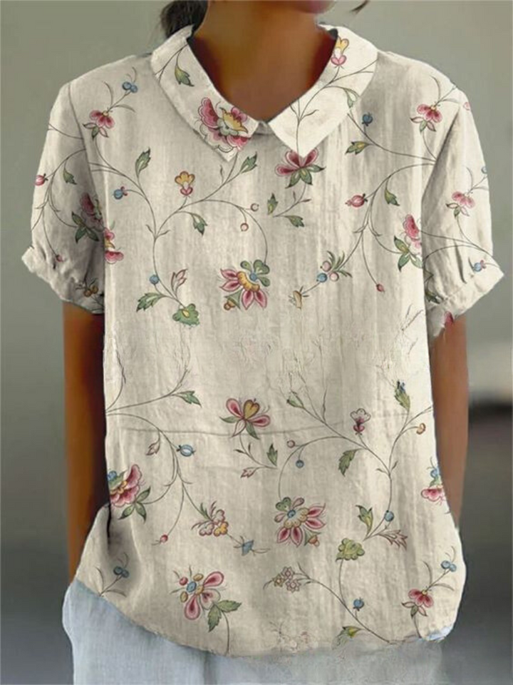 MARLENE™ – Vintagemönstrad Skjorta