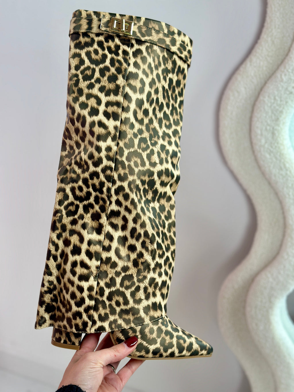 FELINA™ - Leopardläderstövlar
