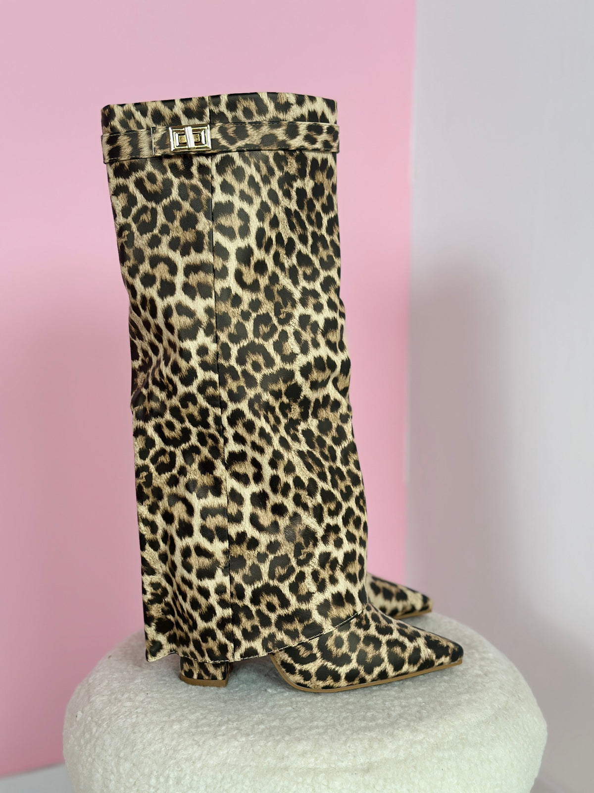 FELINA™ - Leopardläderstövlar