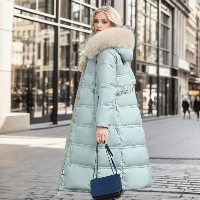 LUCIA™ | Designerparkas med pälskantad luva
