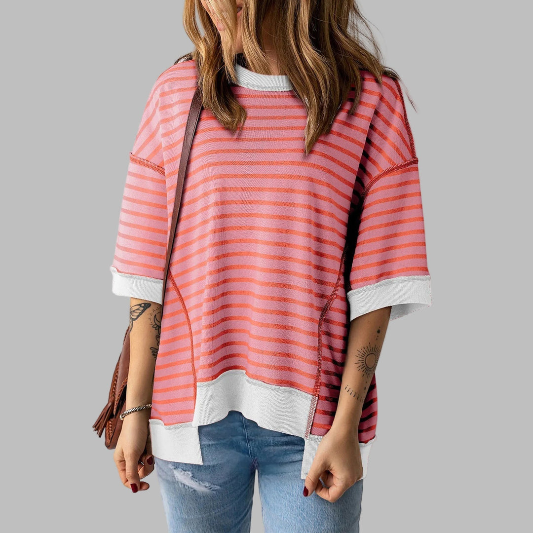 LORELEI™ - Avslappnad Oversize Randig Pullover