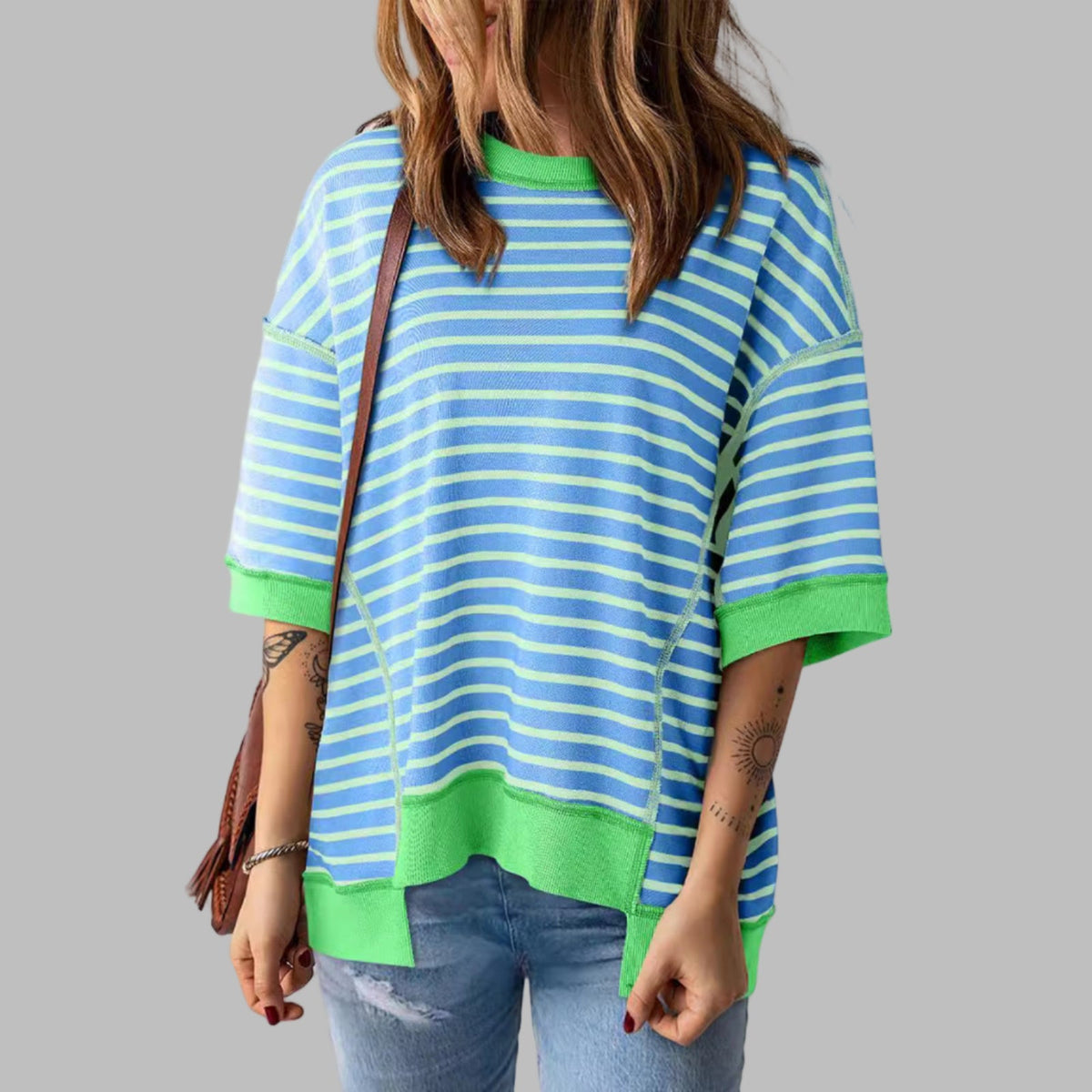 LORELEI™ - Avslappnad Oversize Randig Pullover