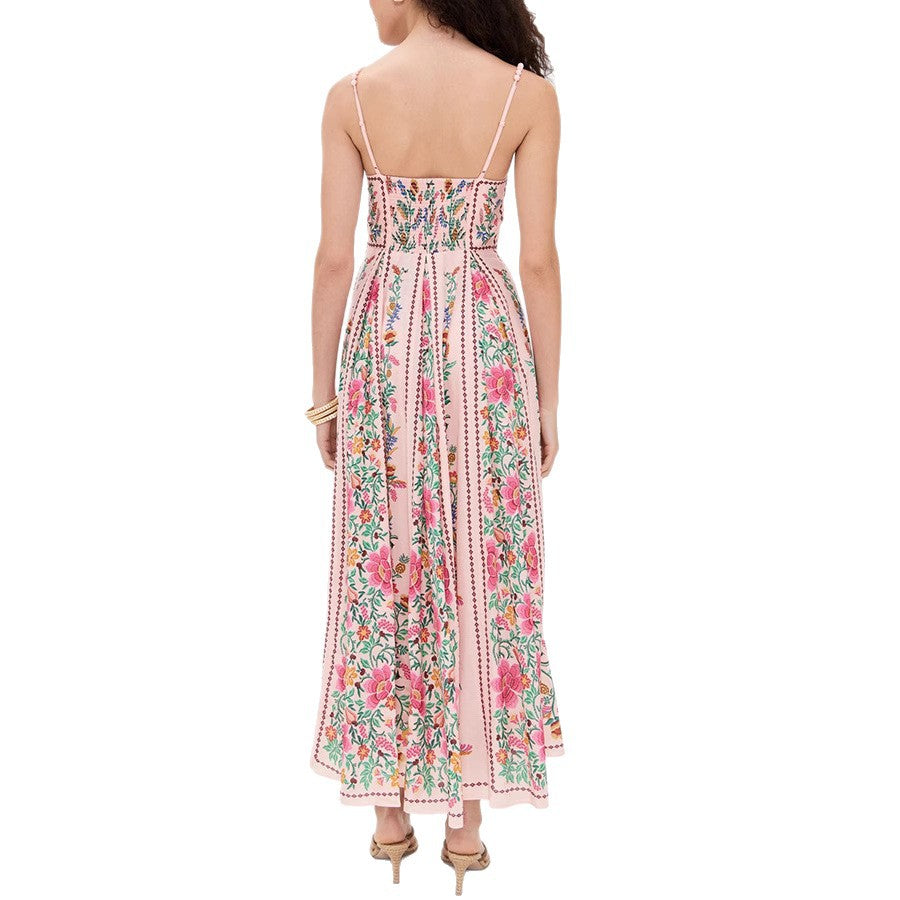 IDONNA™ – Elegant Ärmlös Sommarblommig Camimaxiklänning