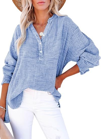 AYLA™ – Vardaglig blus med v-ringning