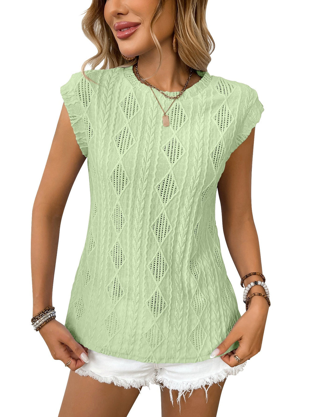 DELICE™ – Lätt Stickad Snygg T-shirt