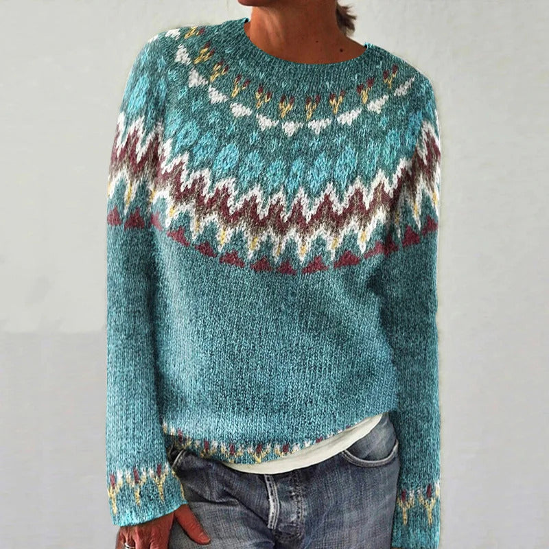 FINLEY™ | Boho Vagstickad Tröja