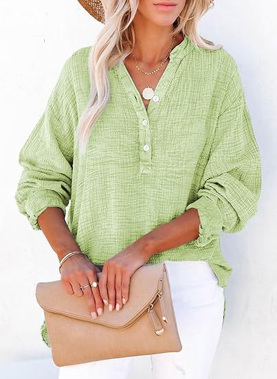 AYLA™ – Vardaglig blus med v-ringning