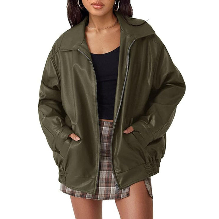 ANNETTE™ – Modern oversize bikerjacka med vintagekänsla