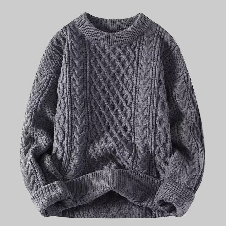 VIOLETA™ - Mysig Långärmad Rundhalsad Strukturerad Tröja