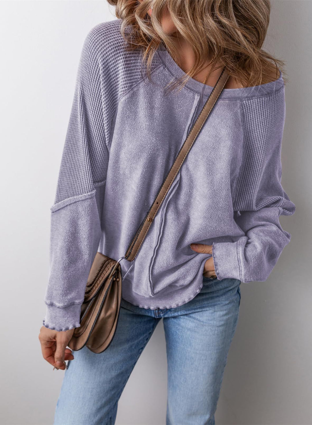 PRECIOUS™ - Avslappnad Rundhalsad Långärmad Sweatshirt
