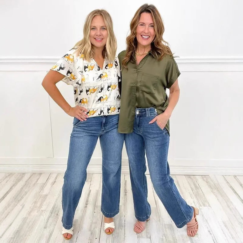 TALLIS™ – Bekväma Löst Sittande Vida Jeans
