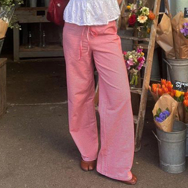 DONALYN™ – Vardaglig Slim-Fit Bekväm Randig Byxa