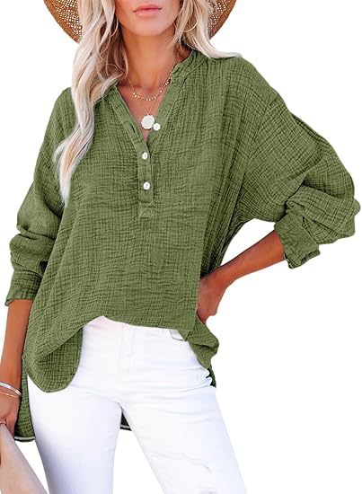 AYLA™ – Vardaglig blus med v-ringning