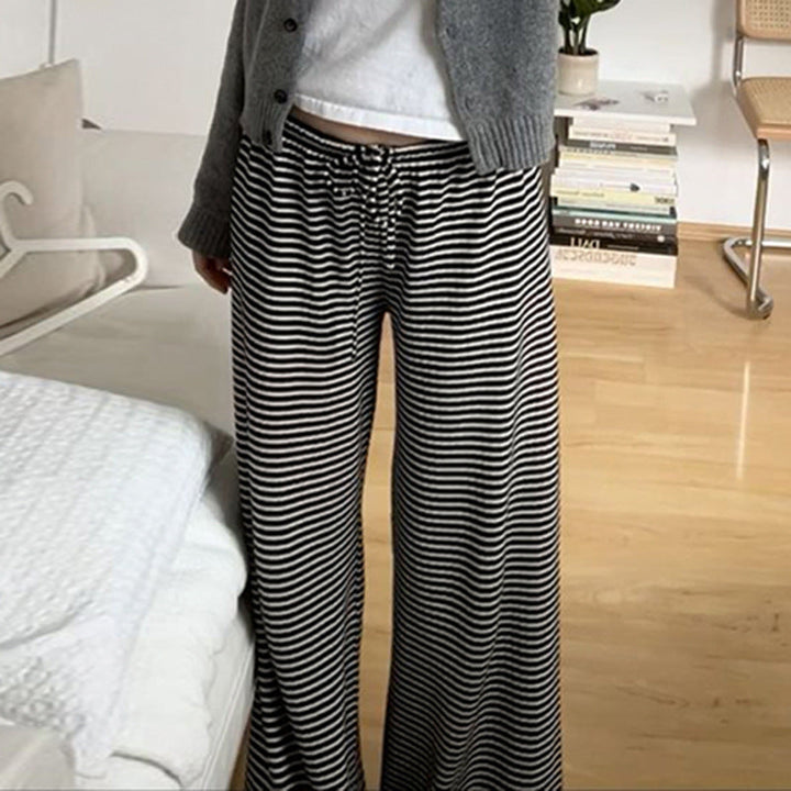 DONALYN™ – Vardaglig Slim-Fit Bekväm Randig Byxa