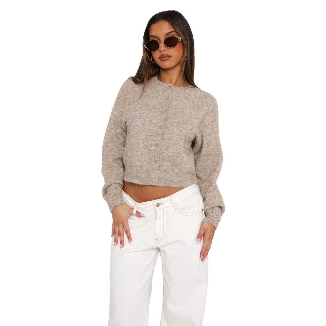 SHASA™ - Avslappnad Cropped Långärmad Kofta