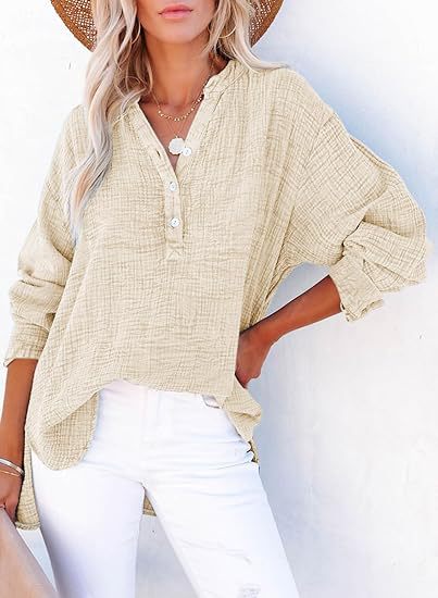 AYLA™ – Vardaglig blus med v-ringning