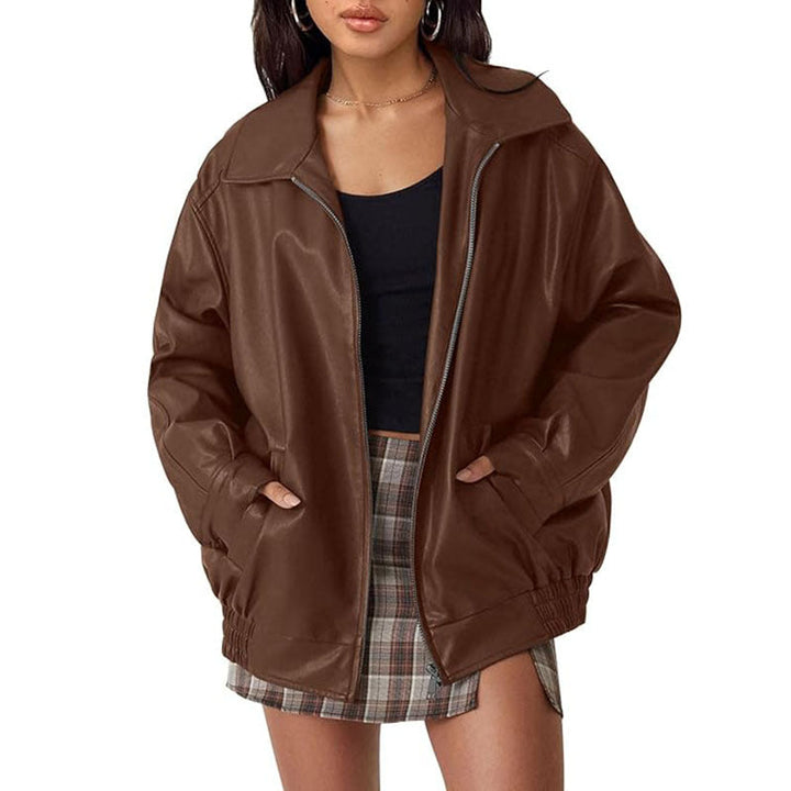 ANNETTE™ – Modern oversize bikerjacka med vintagekänsla