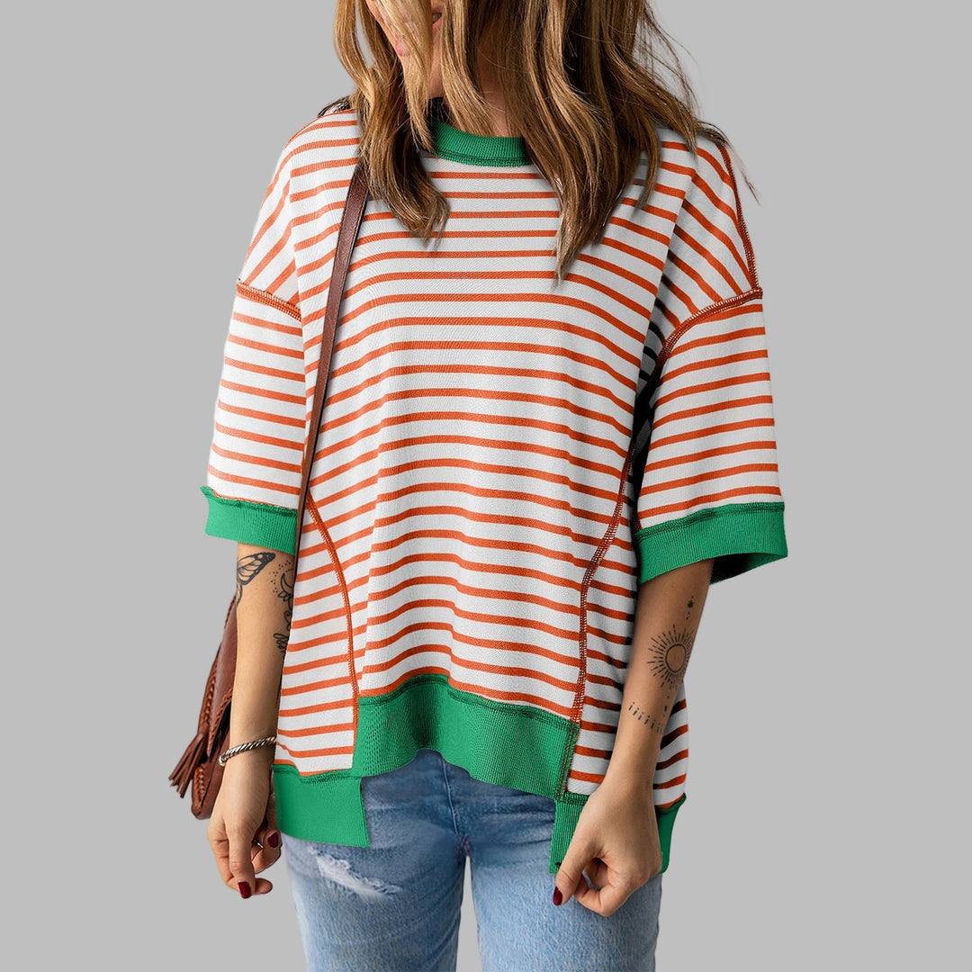 LORELEI™ - Avslappnad Oversize Randig Pullover