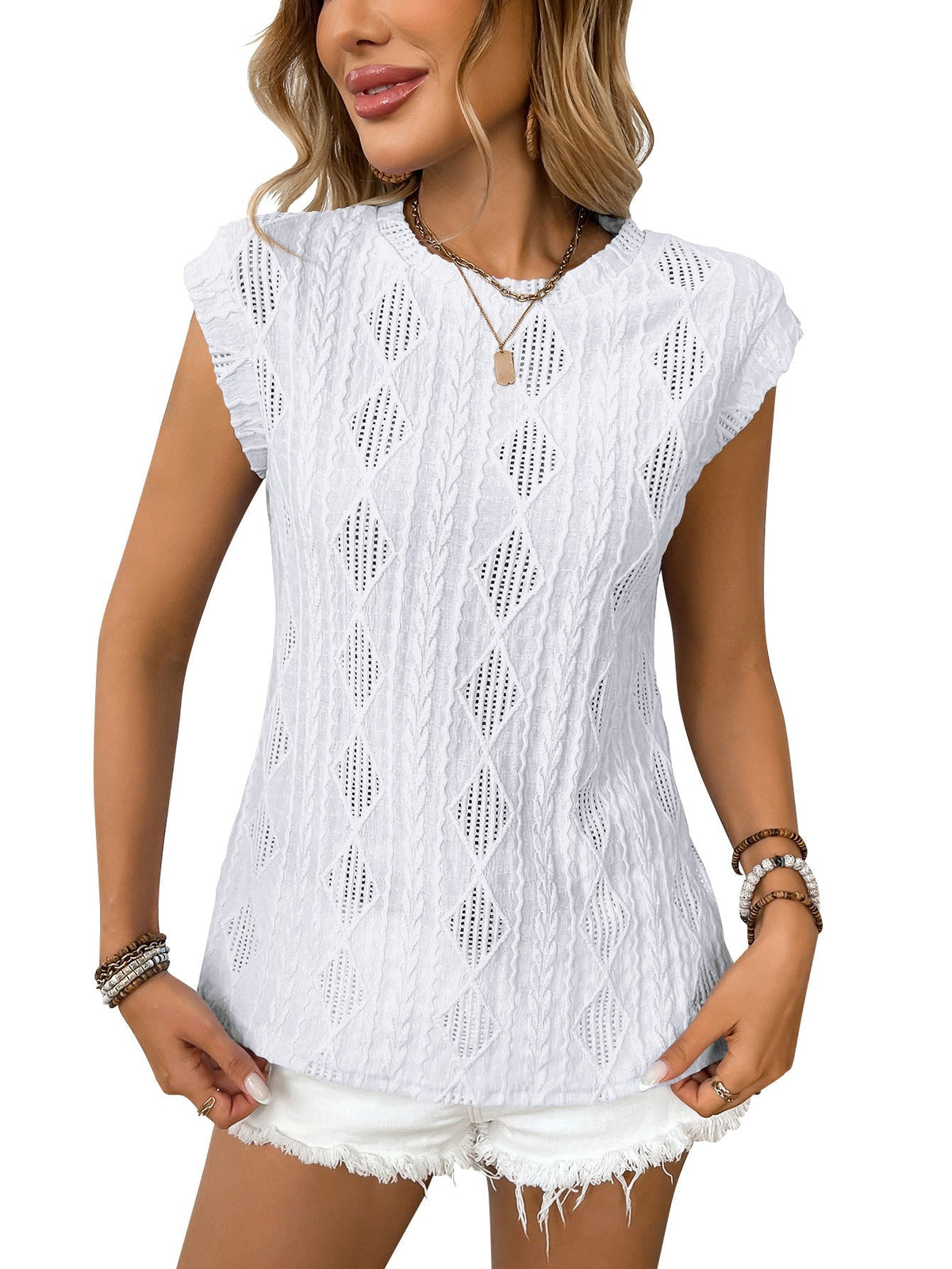 DELICE™ – Lätt Stickad Snygg T-shirt