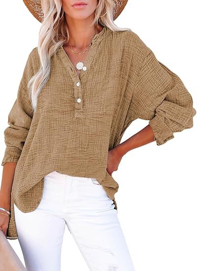 AYLA™ – Vardaglig blus med v-ringning