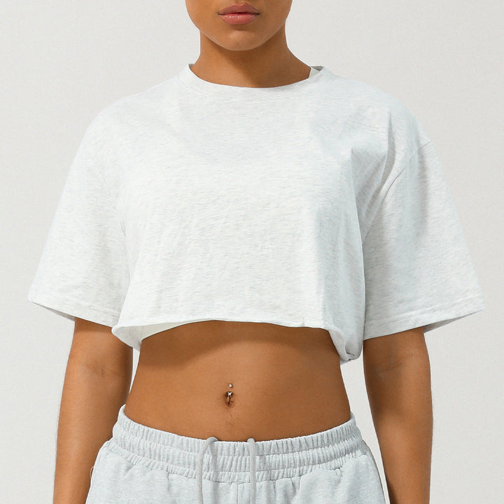 CASSIA™ – Avslappnad Croppad T-shirt