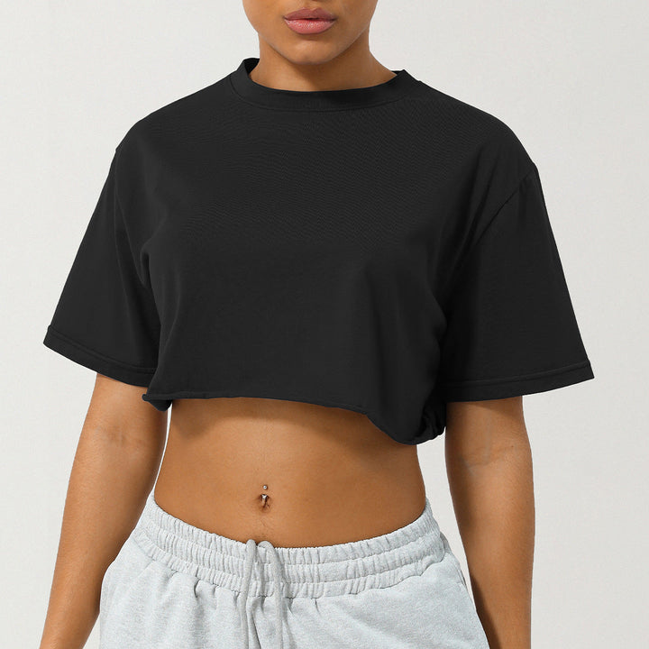 CASSIA™ – Avslappnad Croppad T-shirt