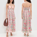 IDONNA™ – Elegant Ärmlös Sommarblommig Camimaxiklänning
