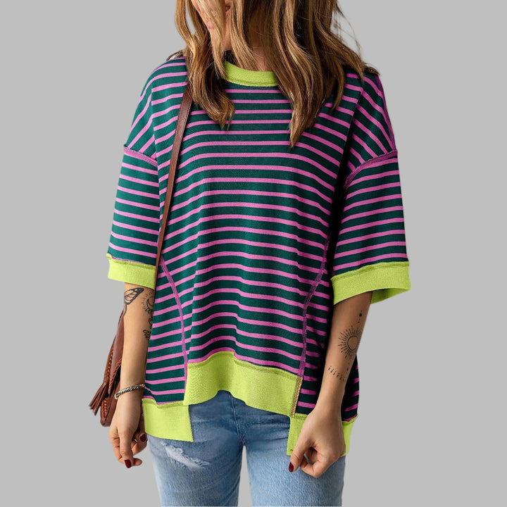 LORELEI™ - Avslappnad Oversize Randig Pullover